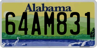 AL license plate 64AM831