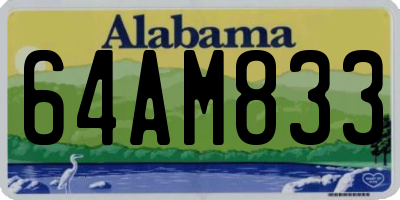 AL license plate 64AM833