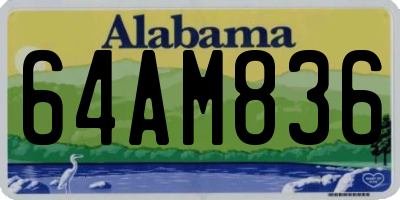 AL license plate 64AM836