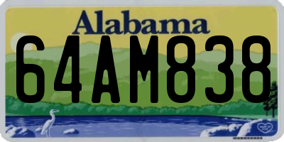 AL license plate 64AM838