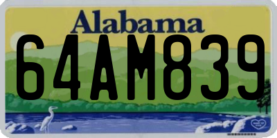 AL license plate 64AM839