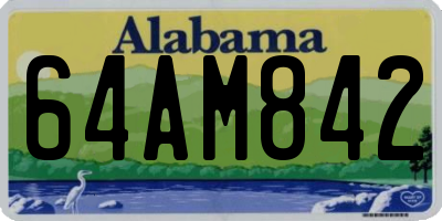 AL license plate 64AM842