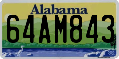 AL license plate 64AM843