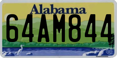 AL license plate 64AM844