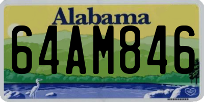 AL license plate 64AM846