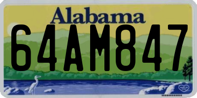 AL license plate 64AM847