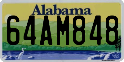 AL license plate 64AM848