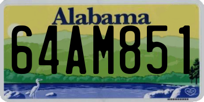 AL license plate 64AM851