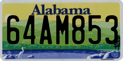 AL license plate 64AM853