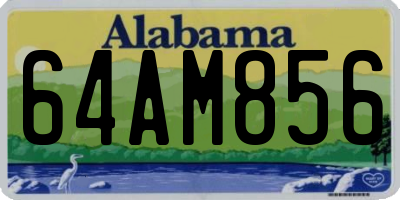 AL license plate 64AM856