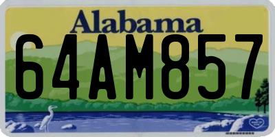 AL license plate 64AM857