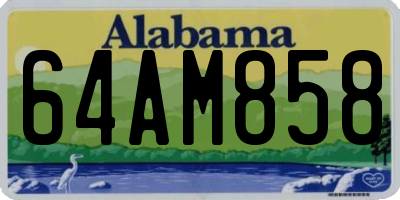 AL license plate 64AM858