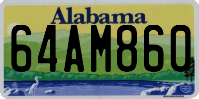 AL license plate 64AM860