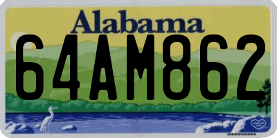 AL license plate 64AM862