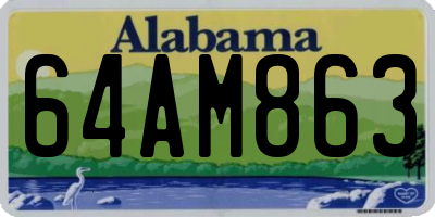 AL license plate 64AM863
