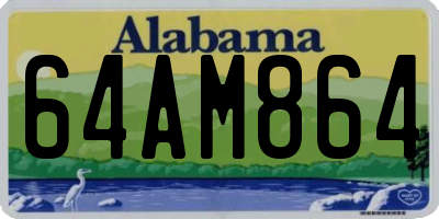 AL license plate 64AM864