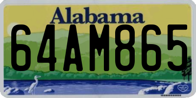 AL license plate 64AM865
