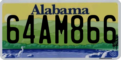 AL license plate 64AM866