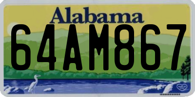 AL license plate 64AM867
