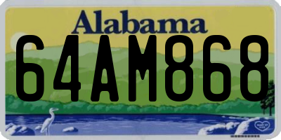AL license plate 64AM868