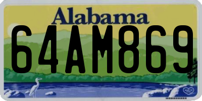 AL license plate 64AM869