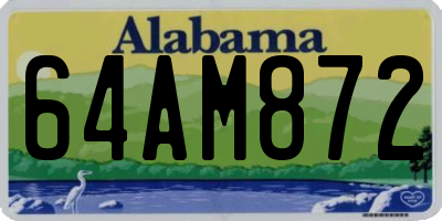 AL license plate 64AM872