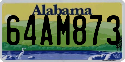 AL license plate 64AM873