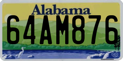 AL license plate 64AM876