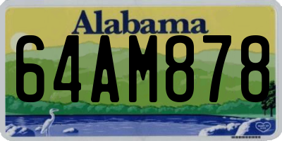 AL license plate 64AM878