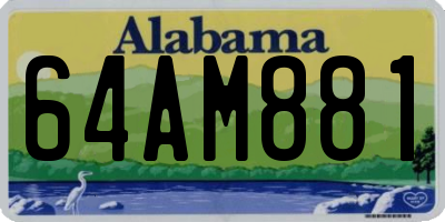 AL license plate 64AM881