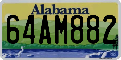 AL license plate 64AM882