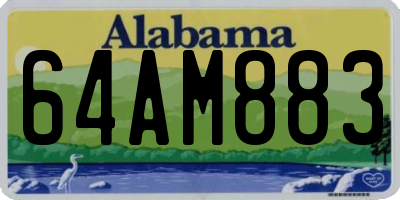 AL license plate 64AM883