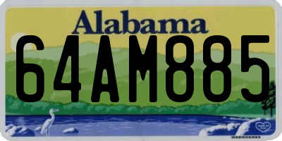 AL license plate 64AM885