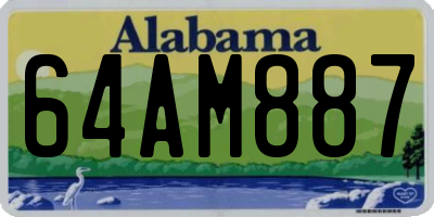 AL license plate 64AM887