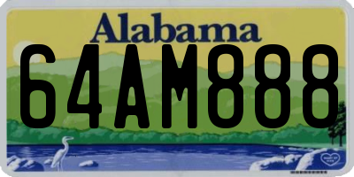 AL license plate 64AM888