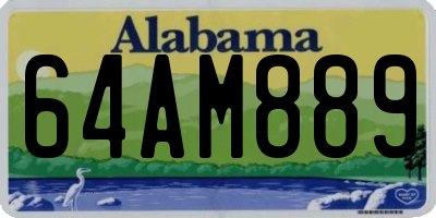 AL license plate 64AM889