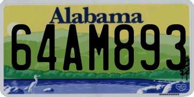 AL license plate 64AM893