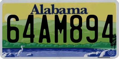 AL license plate 64AM894