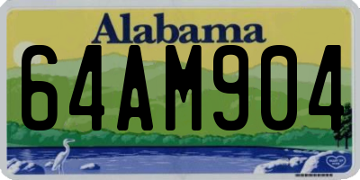 AL license plate 64AM904