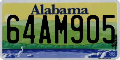 AL license plate 64AM905