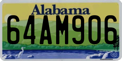 AL license plate 64AM906