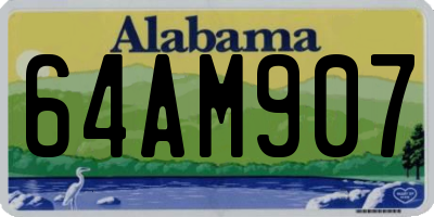 AL license plate 64AM907