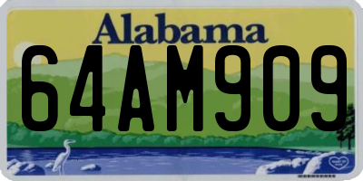 AL license plate 64AM909