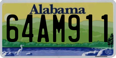 AL license plate 64AM911