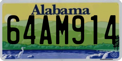 AL license plate 64AM914