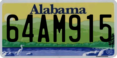 AL license plate 64AM915
