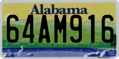 AL license plate 64AM916