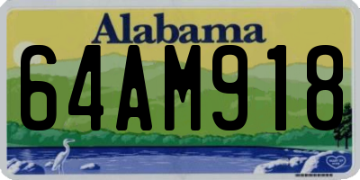 AL license plate 64AM918