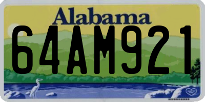 AL license plate 64AM921