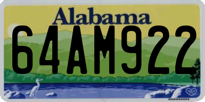AL license plate 64AM922